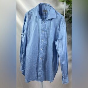 Michael Kors Blue Casual Button Down Shirt with Classic Collar